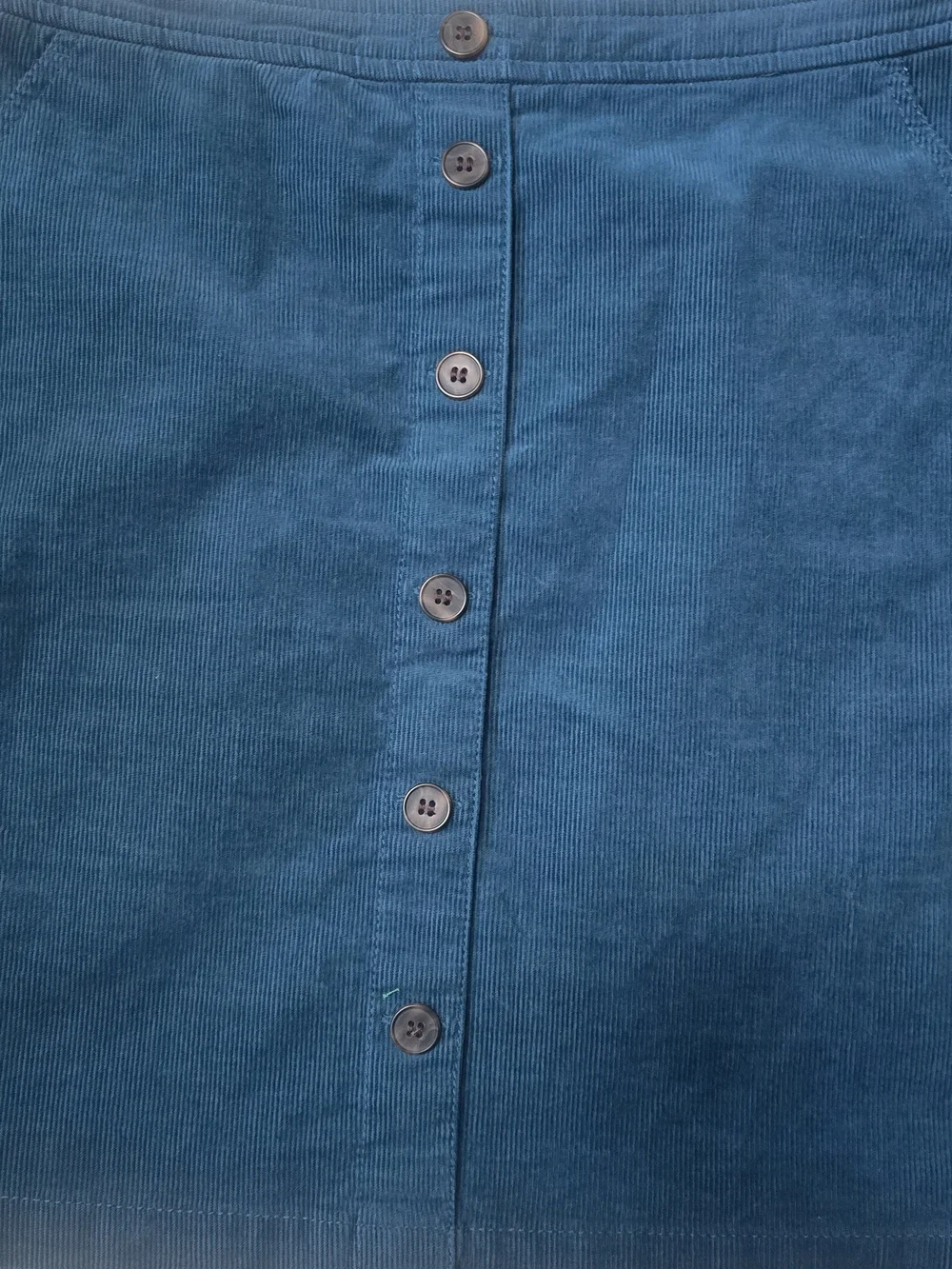 J. Crew Corduroy Teal Button-Front Mini Skirt NWT Size 8